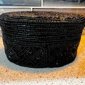 Beaded Travel Jewelry box vintage unused